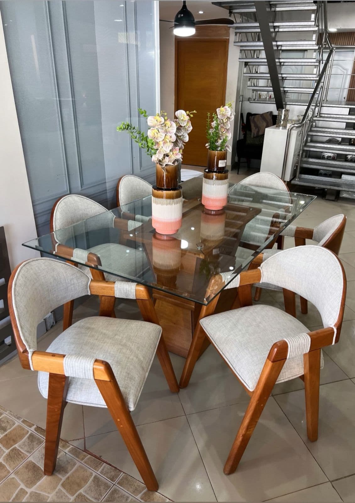 Juego de comedor Miranda 6/s Caoba Natural